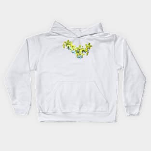 Yellow and White Vuylstekeara Orchids Heart Kids Hoodie